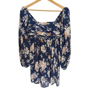 Abercrombie & Fitch Navy Floral Dress – Size Small (Fits S/M)